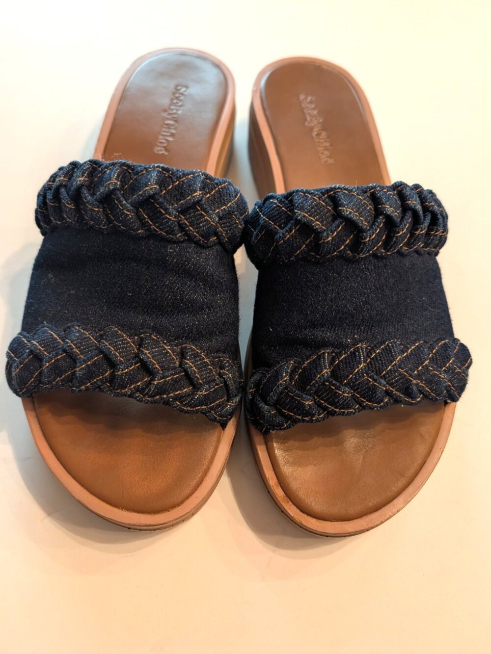 See By Chloe denim slide